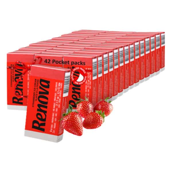 Red Pocket Tissue 42-Pack | Renova | 3-Ply