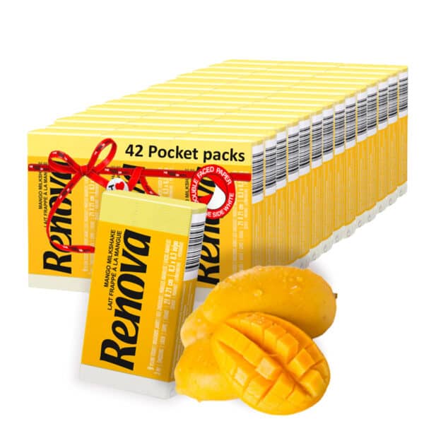 Yellow Pocket Tissue 42-Pack | Renova | 3-Ply