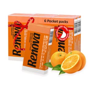 Orange Pocket Tissue 6-Pack | Renova | 3-Ply