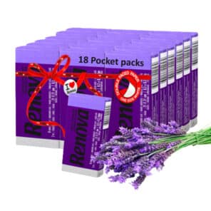 Purple Pocket Tissue 18-Pack | Renova | 3-Ply