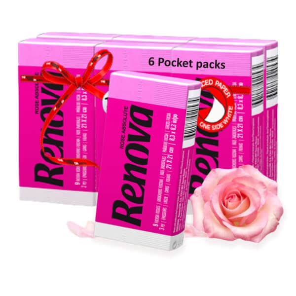 Pink Pocket Tissue 6-Pack | Renova | 3-Ply
