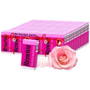 Pink Pocket Tissue 84-Pack | Renova | 3-Ply
