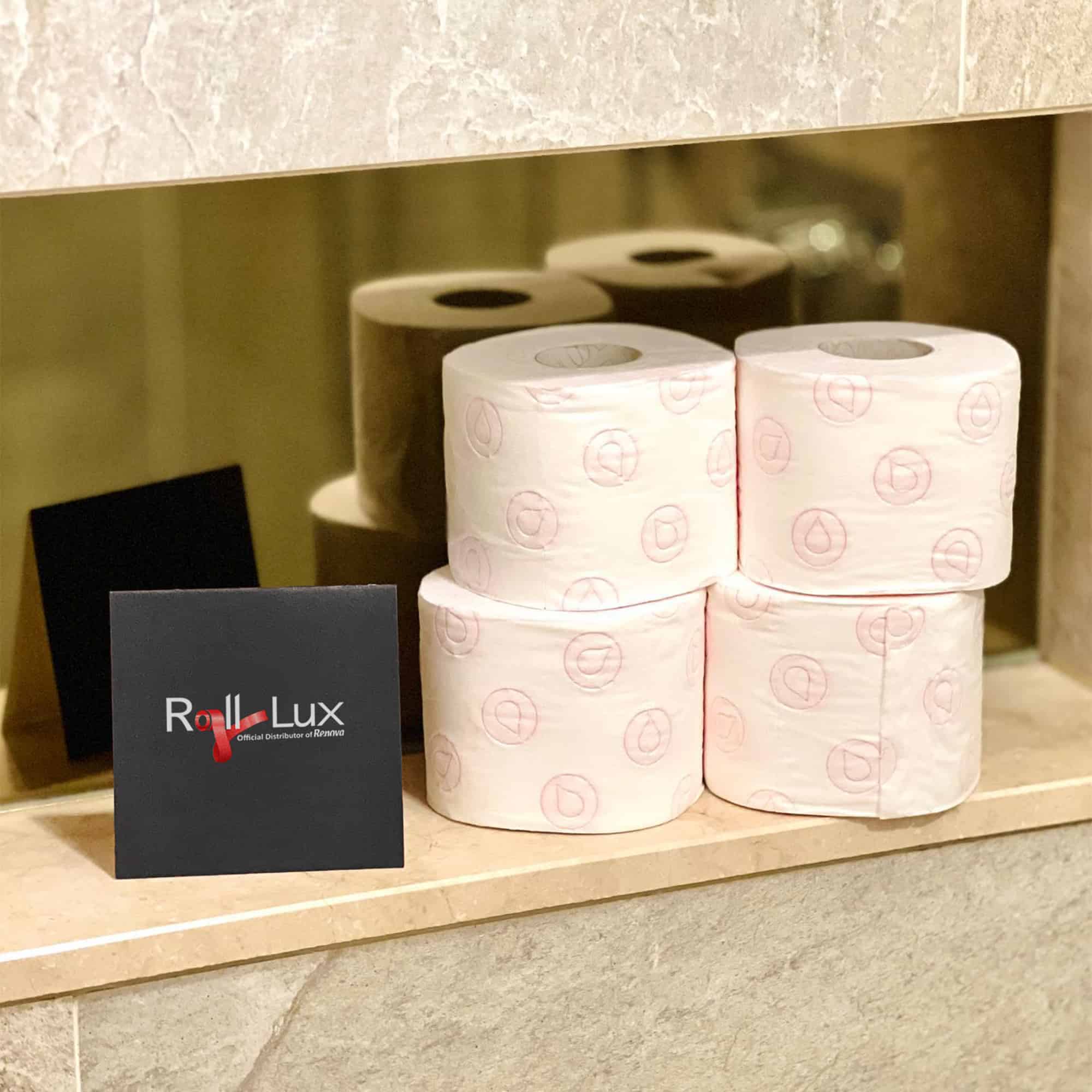Bathroom paper Decorated gentle loo pack set bundle strong soft flush softness absorbent layer pink