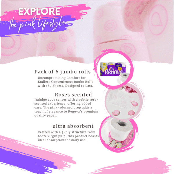 Baño papel decorado suave loo paquete set paquete fuerte suave al ras suavidad absorbente capa rosa