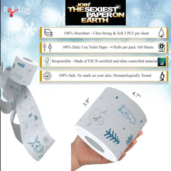 Renova Winter Toilet Paper 8 Rolls