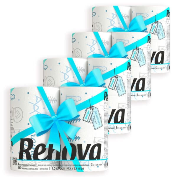 Winter Toilet Paper 4-Pack | Renova | 3-Ply Rolls