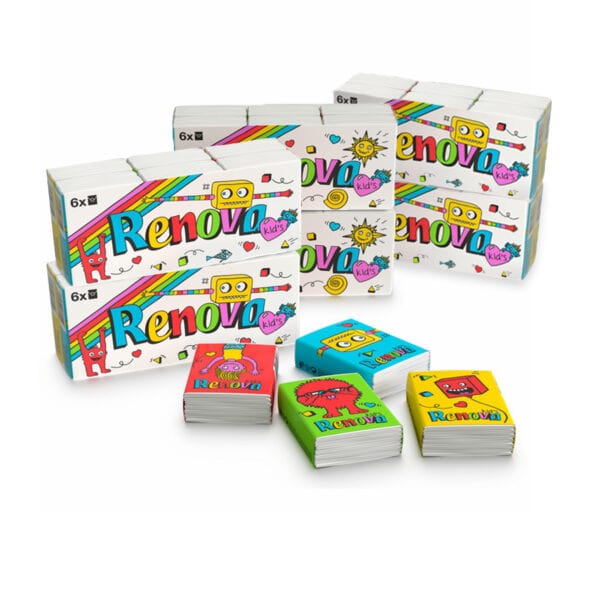 Kids Pocket Tissue 36-Pack | Renova | 4-Ply Tissues