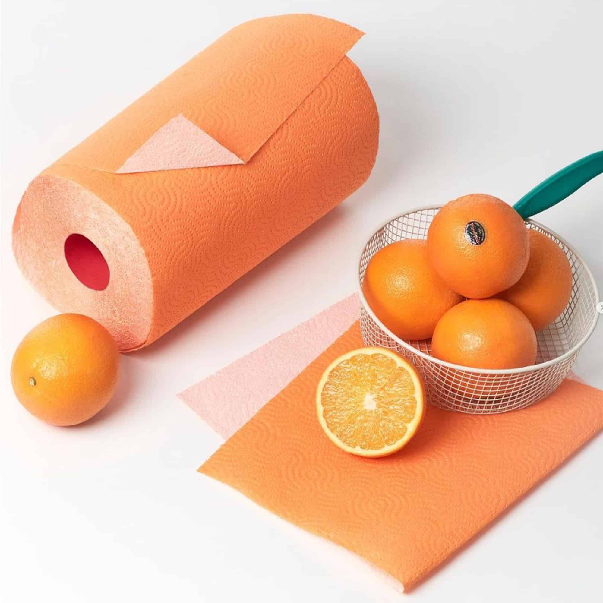 Orange Jumbo Paper Towel Roll 2-Ply