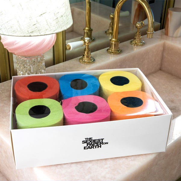 Gift Box Bathroom Present 3-Ply Rolls Color Multicolor