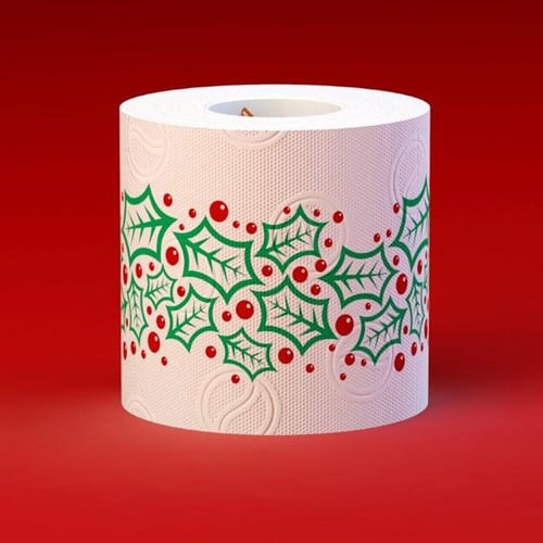 Christmas Themed Decorated Holiday Toilet Paper Rolls