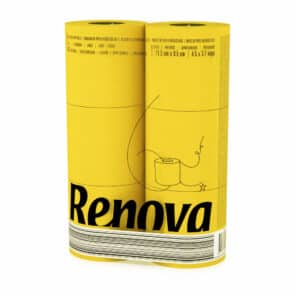 Yellow Toilet Paper Pack | Renova | 3-Ply Rolls