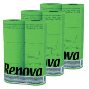 Green Toilet Paper 3 Pack | Renova | 3-Ply Rolls