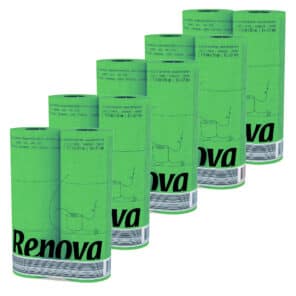 Green Toilet Paper 5 Pack | Renova | 3-Ply Rolls
