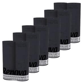 Black Toilet Paper 6-Pack | Renova | 3-Ply Rolls
