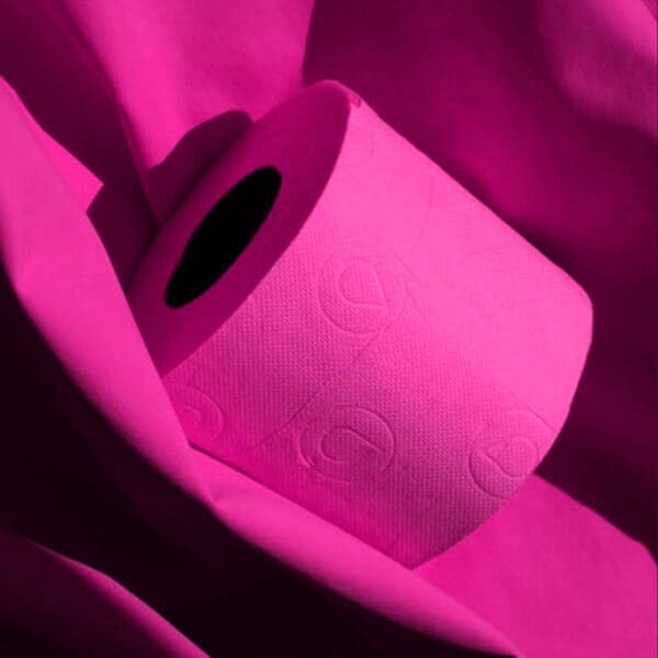 pink pack 6 rolls tissue bog roll toilet paper bath colored scented loo strong 3-ply soft texture