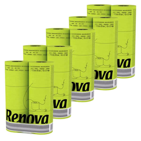 Lime-Green-Toilet-Paper-3-Ply-6-rolls-Pack-140-Premium-Quality-Sheets-Set-of-5