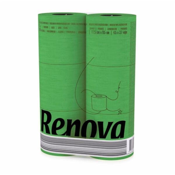 Green Toilet Paper Pack | Renova | 3-Ply Rolls