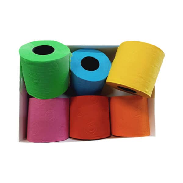 tissue roll toilet paper bath mix colored scented loo strong 3-ply pack gift box set 6 roll number