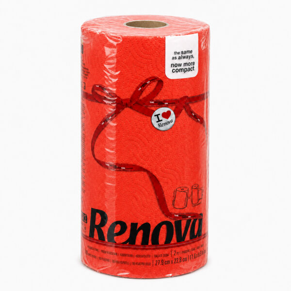 Renova Red Paper Towel Roll 2-Ply 120 Sheets, Compact