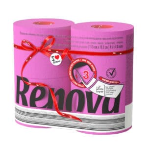 Renova fuchsia 3 ply bathroom tissue roll-Pack | Renova | 3-Ply Rolls