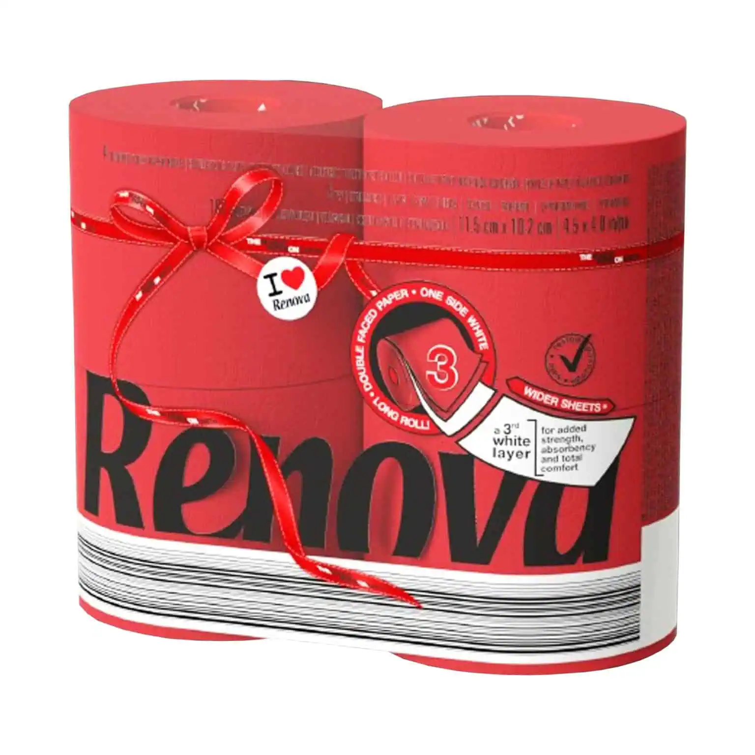 fuchsia toilet paper 2x4 rolls-Pack | Renova | 3-Ply Rolls