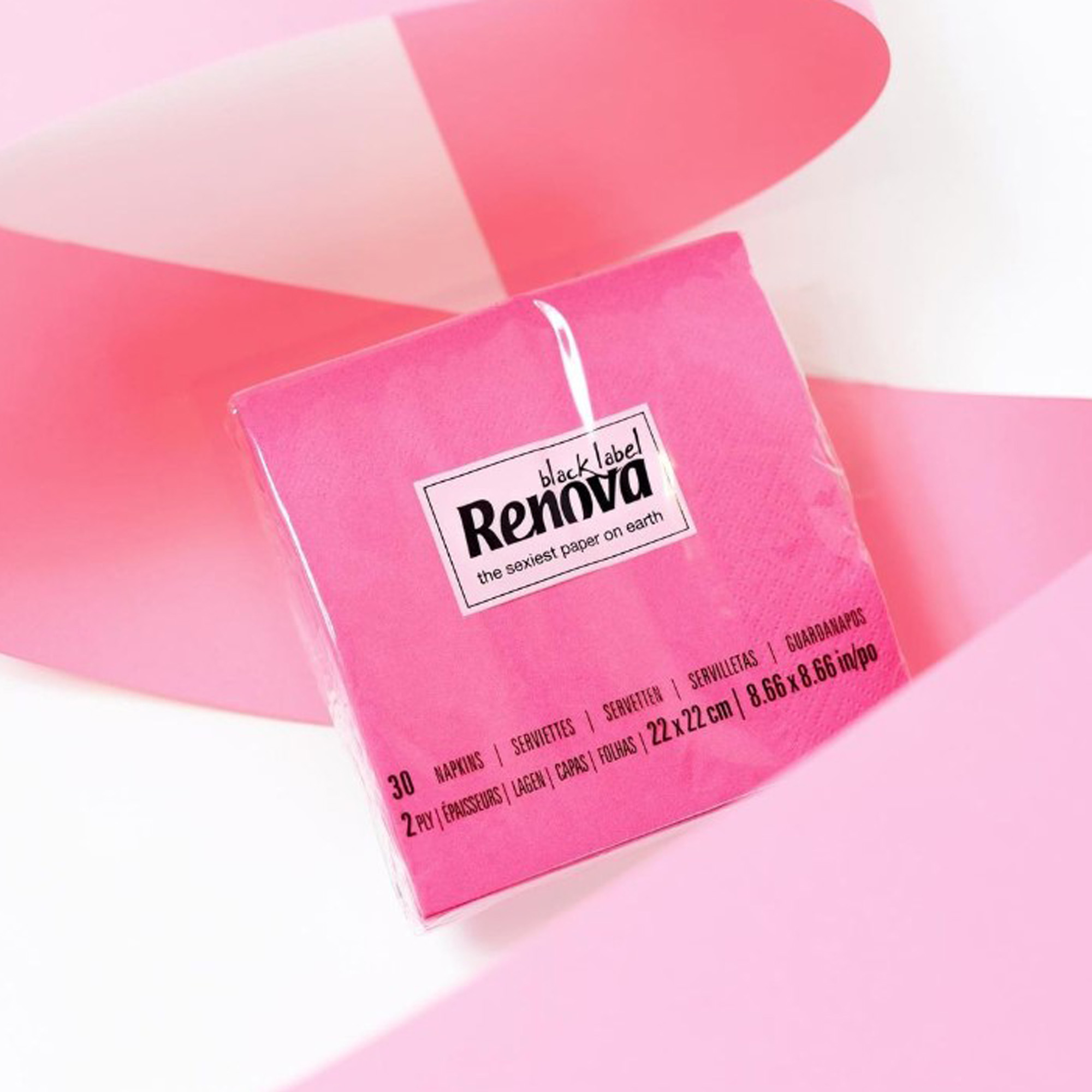 pack of pink cocktail napkins, 30 count