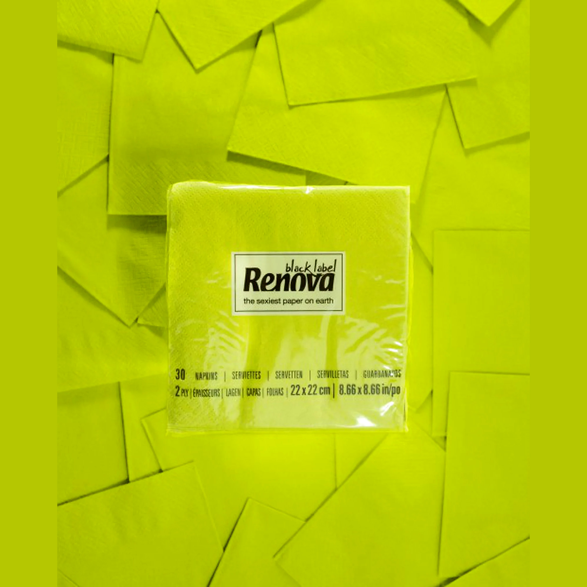 pack of lime green cocktail napkins, 30 count