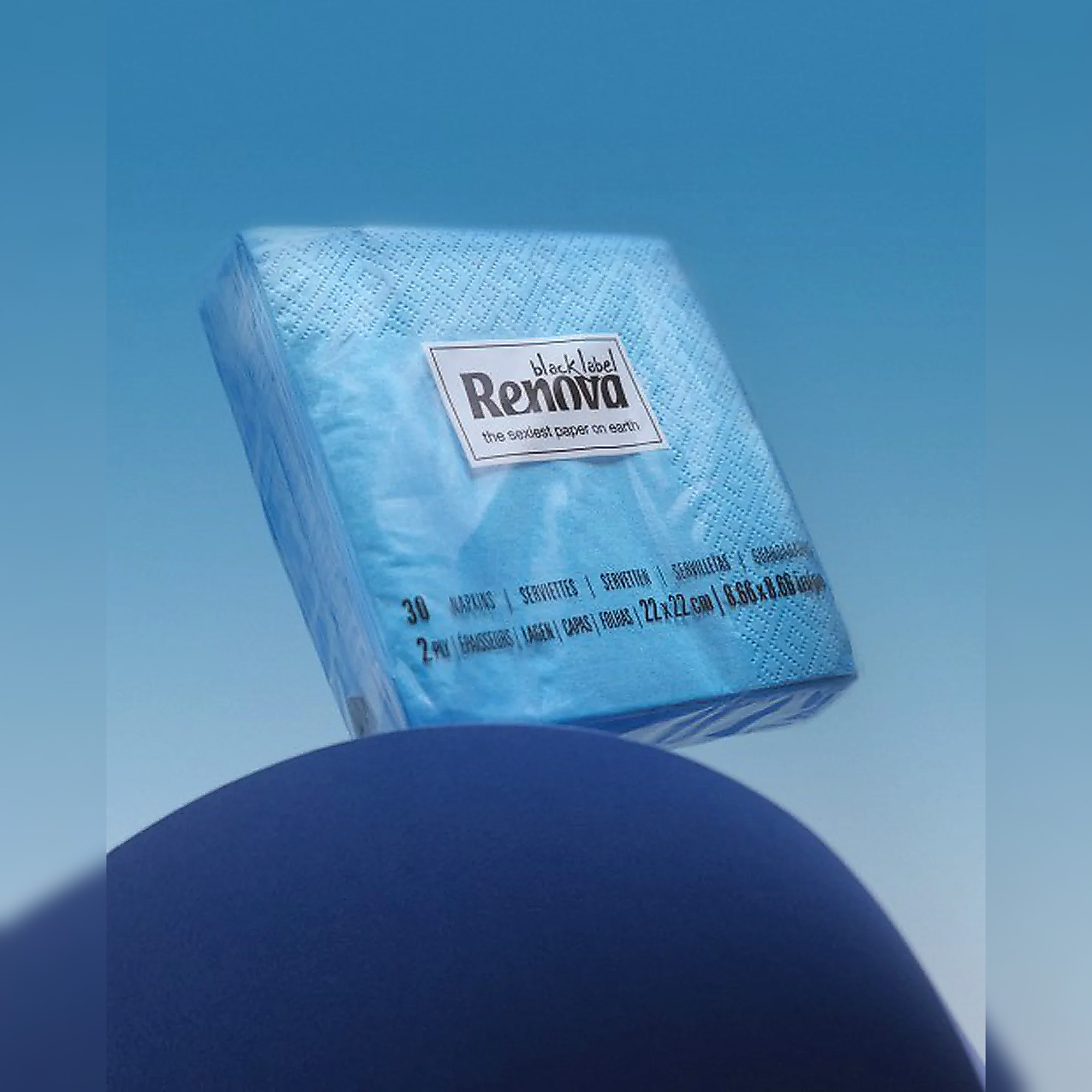 pack of blue cocktail napkins, 30 count