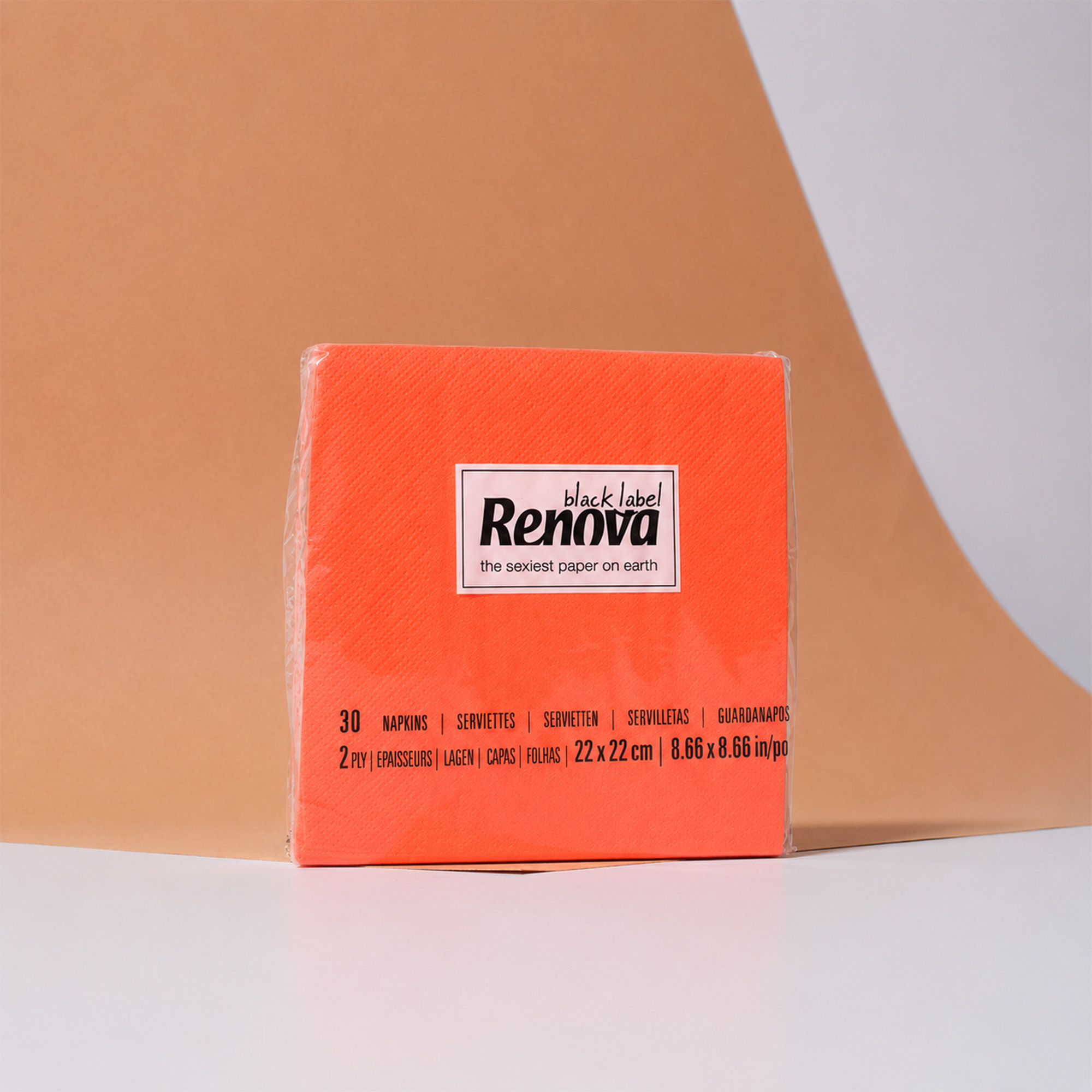 pack of orange cocktail napkins, 30 count